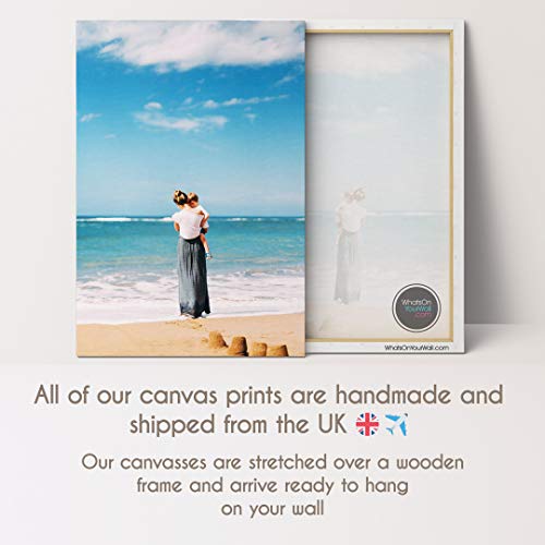 Photo Canvas Your Image | Framed Canvas Prints from Photos | Personalised Family Picture Photo Print Wall Art | Customise Your Photo for Perfect Picture for Living Room Kitchen Ready to Hang