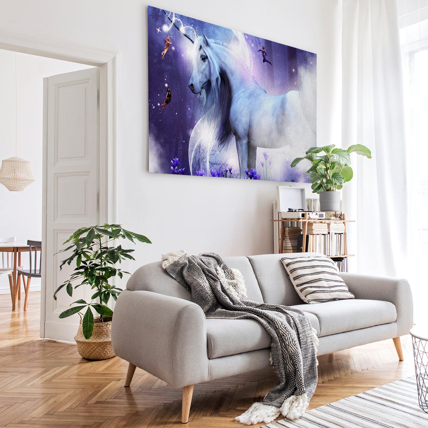 Purple Unicorn Canvas Prints