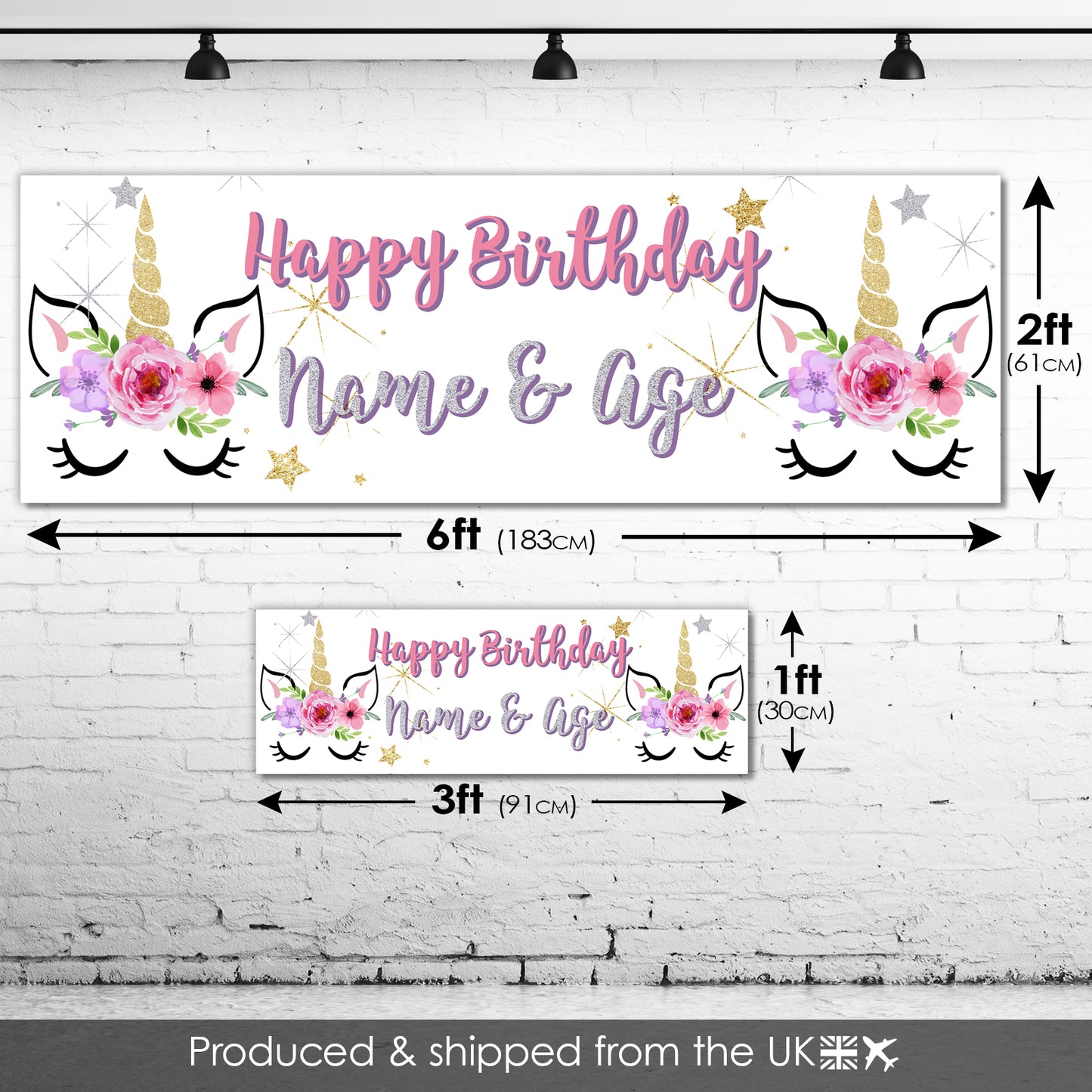 Kids Birthday Banners With Name