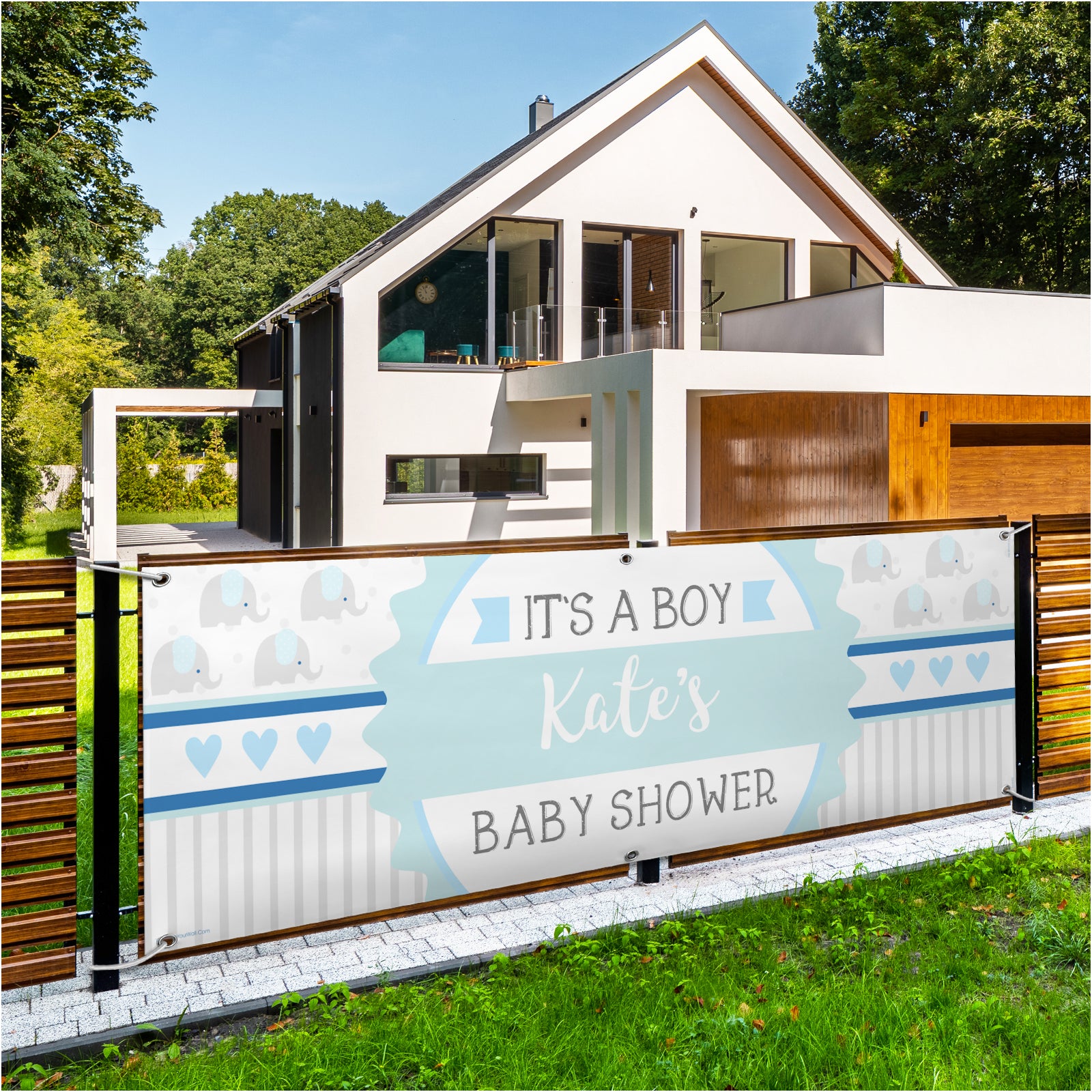 happy birthday personalised banner