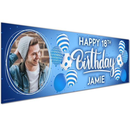 happy birthday personalised banner