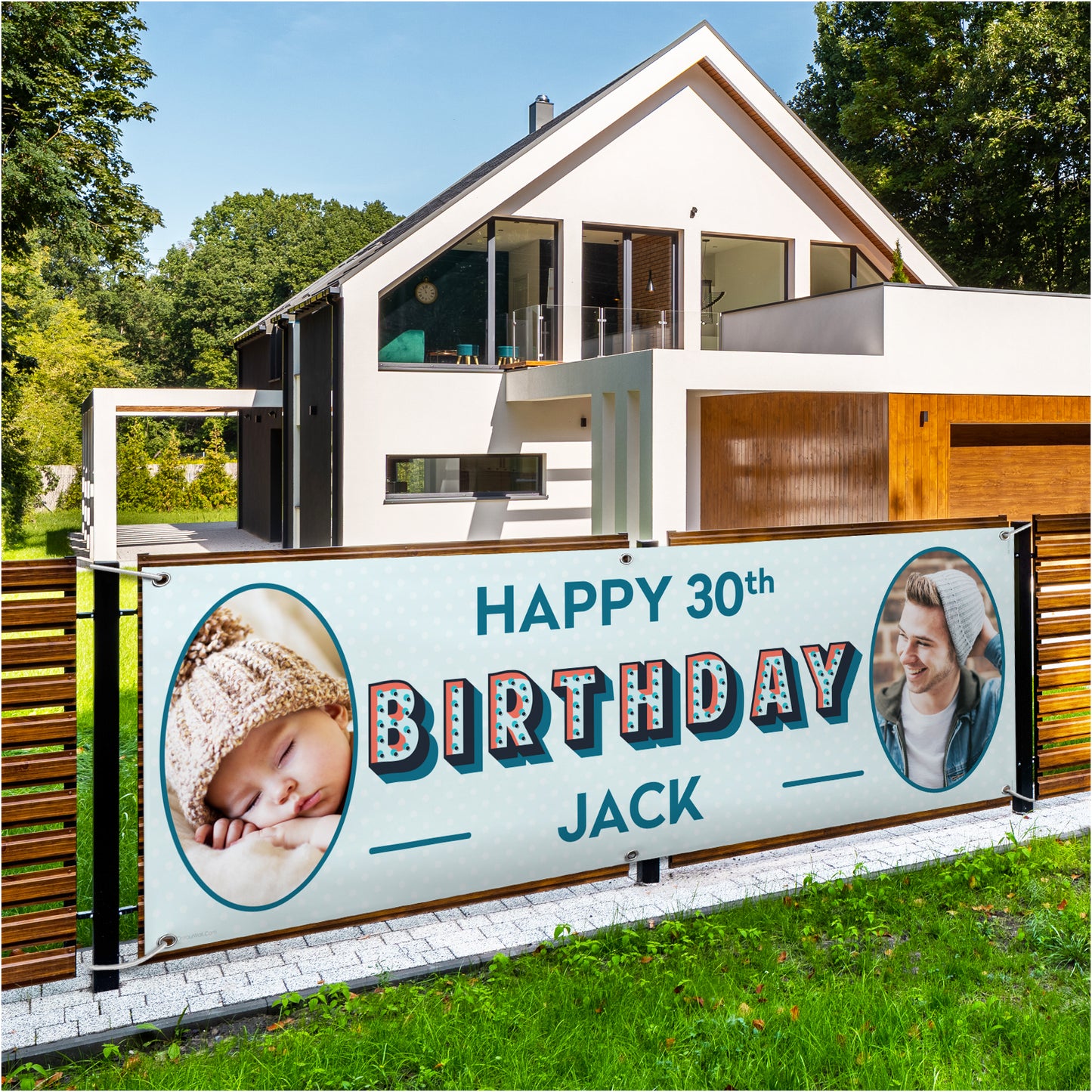 happy birthday banner personalised