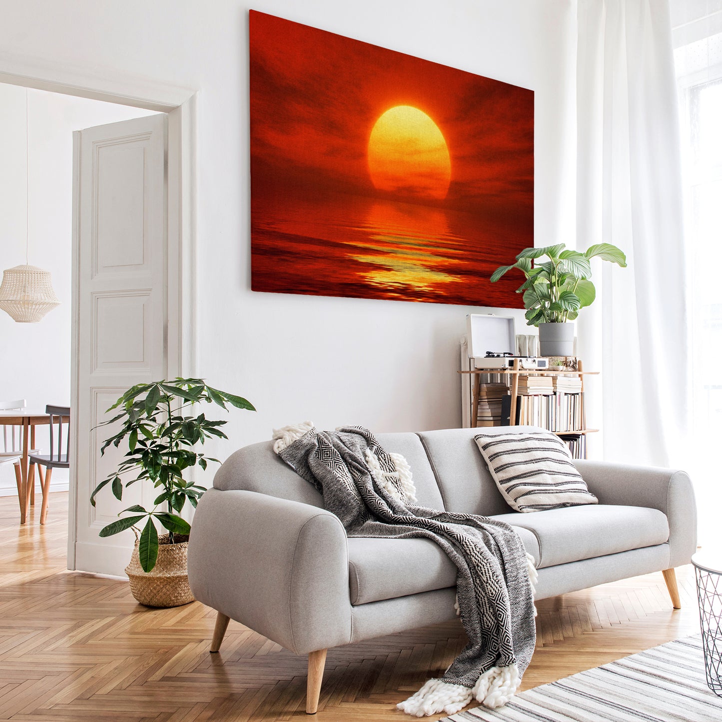 Red Sunrise Canvas Prints