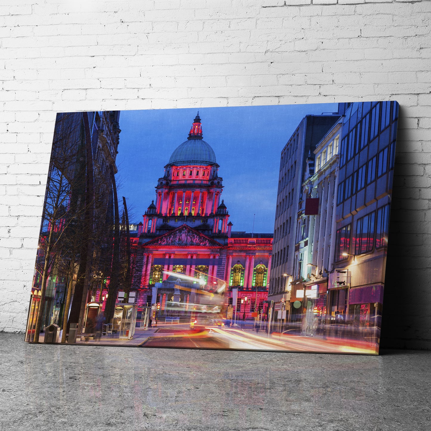 Canvas Wall Art of Neon Belfast City Canvas Prints