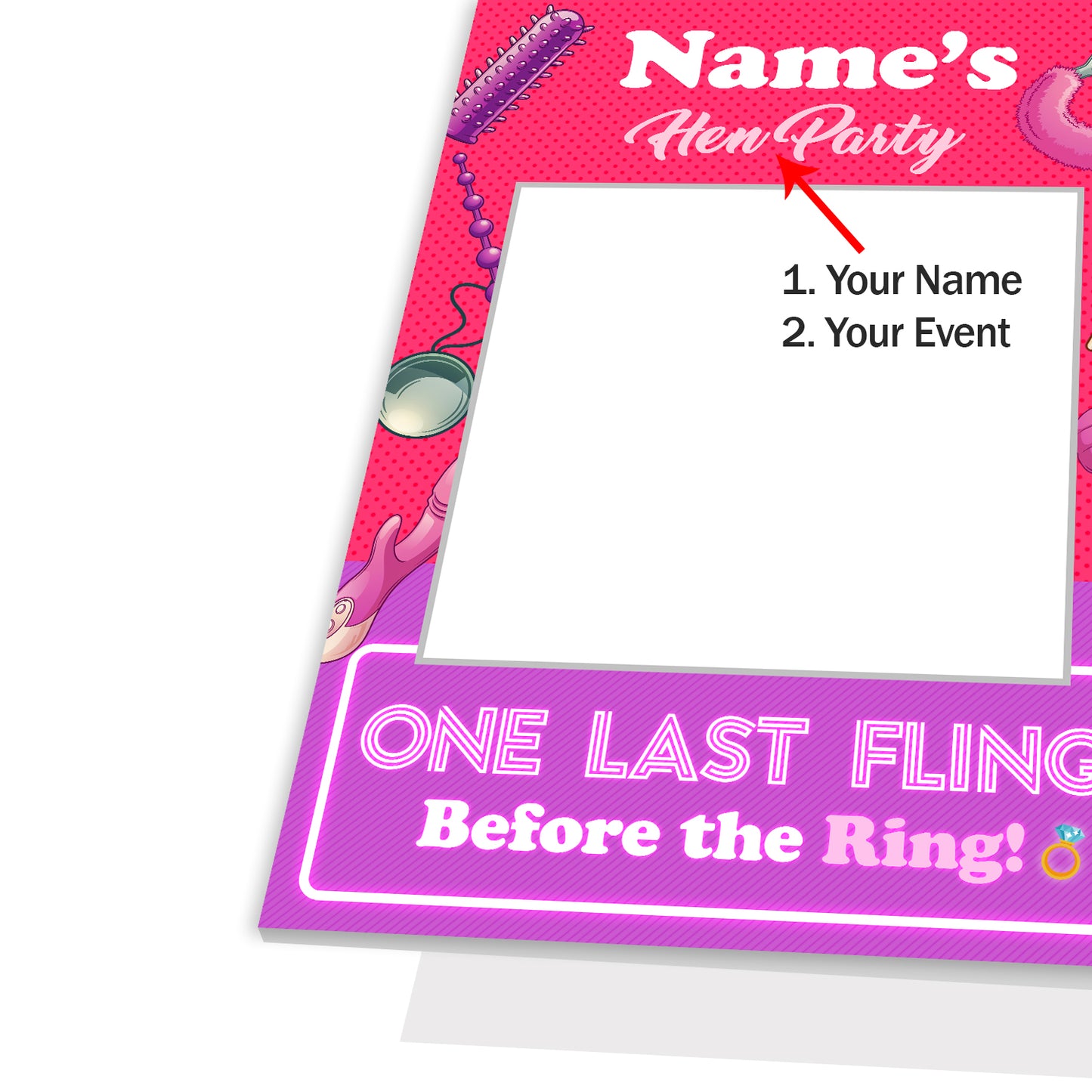 Funny Adult Hen Party Photo Board Personalised Selfie Frame 2