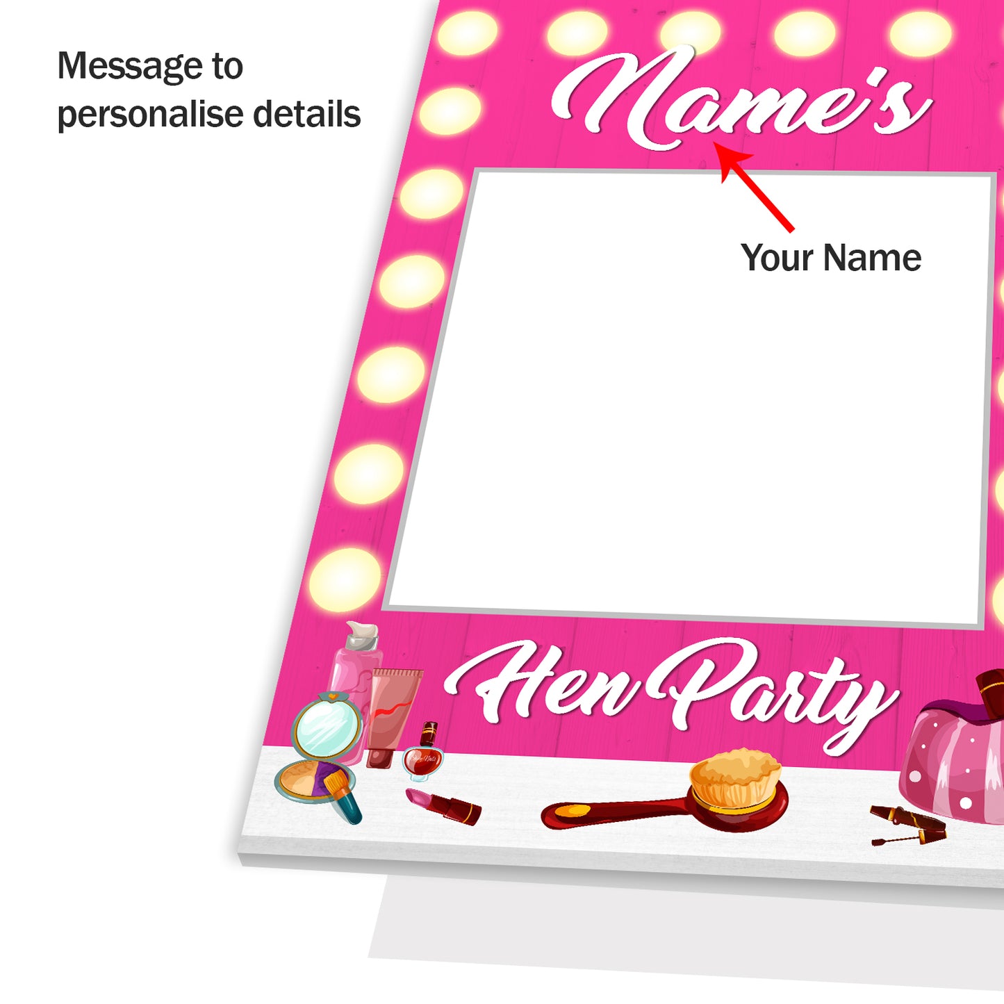 Vanity Mirror Salon Pink Photo Board Personalised Selfie Frame 2