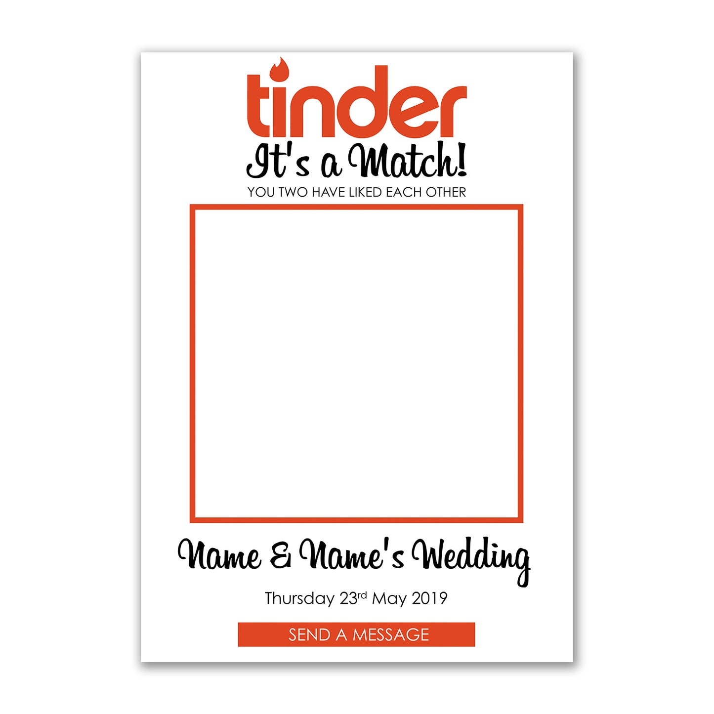 Tinder Social Media Photo Board Personalised Selfie Frame