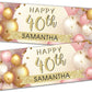 Personalised Birthday Banners in Pink Gold Design 34