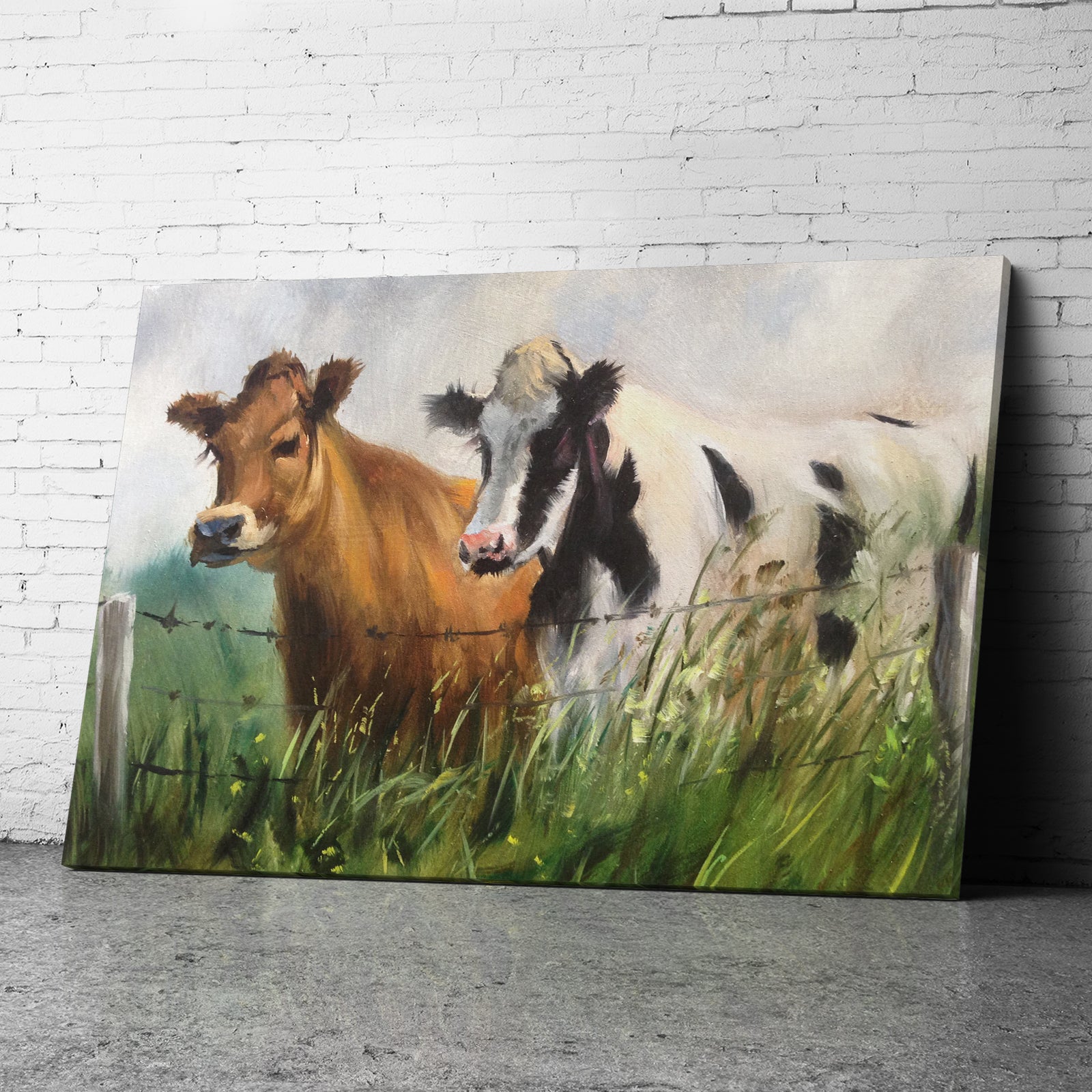 Canvas Wall Art of Vintage Cow Canvas Prints
