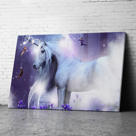 Canvas Wall Art of Purple Unicorn Canvas Prints 