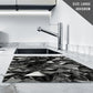 Glass Chopping Board for Kitchen in Geometric Grey Black Design