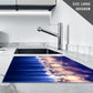 Glass Chopping Board For Kitchen Purple Blue Glitter Effect