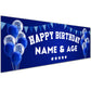 Personalised Birthday Banner in Blue White Design