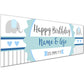 Kids Birthday Banners With Name in Blue Elephant Design