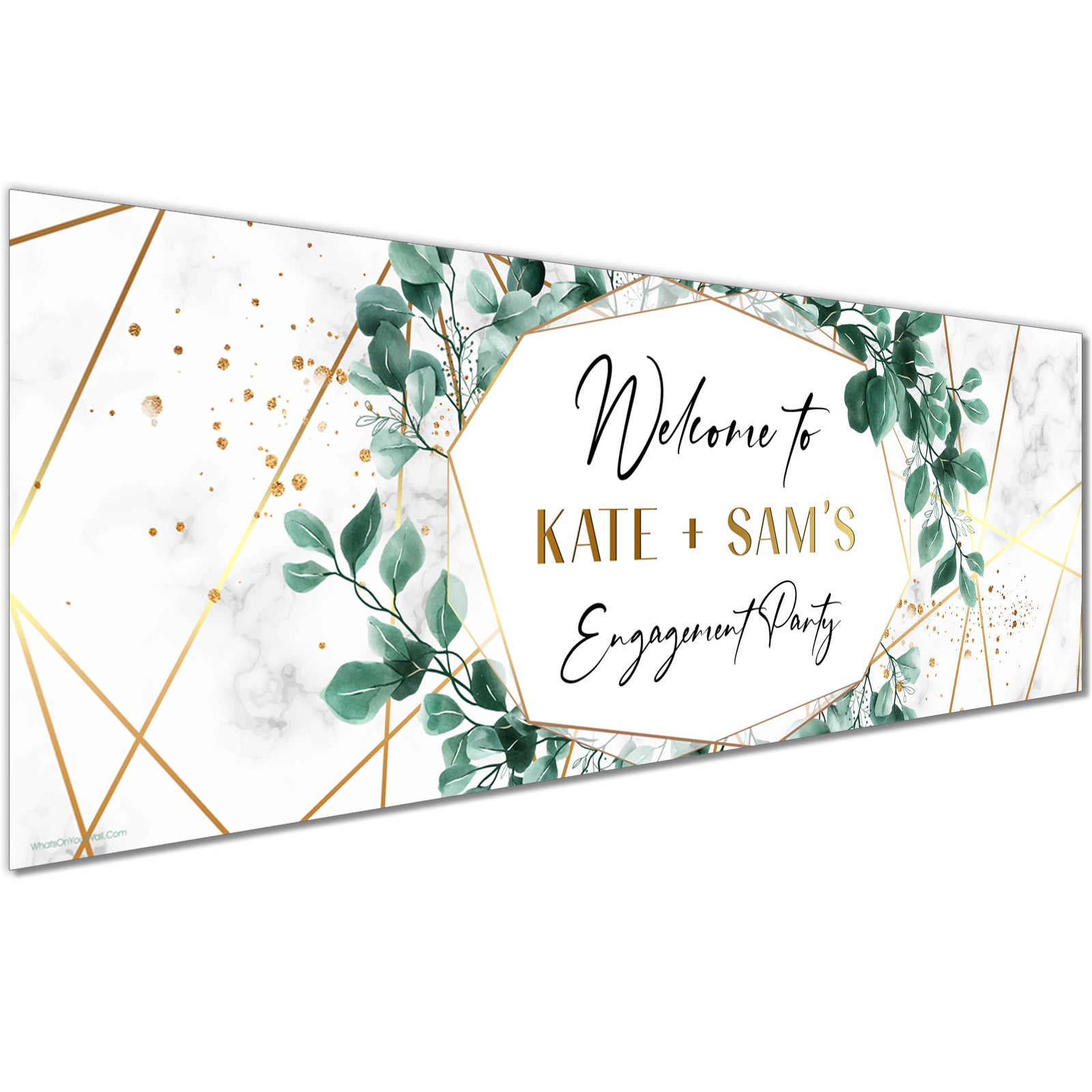 Personalised Engagement Banners in Botanical Leaf Design
