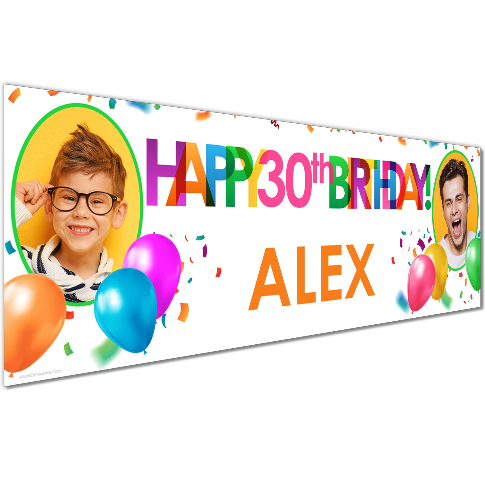 Personalised Birthday Banners With Party Colours Design
