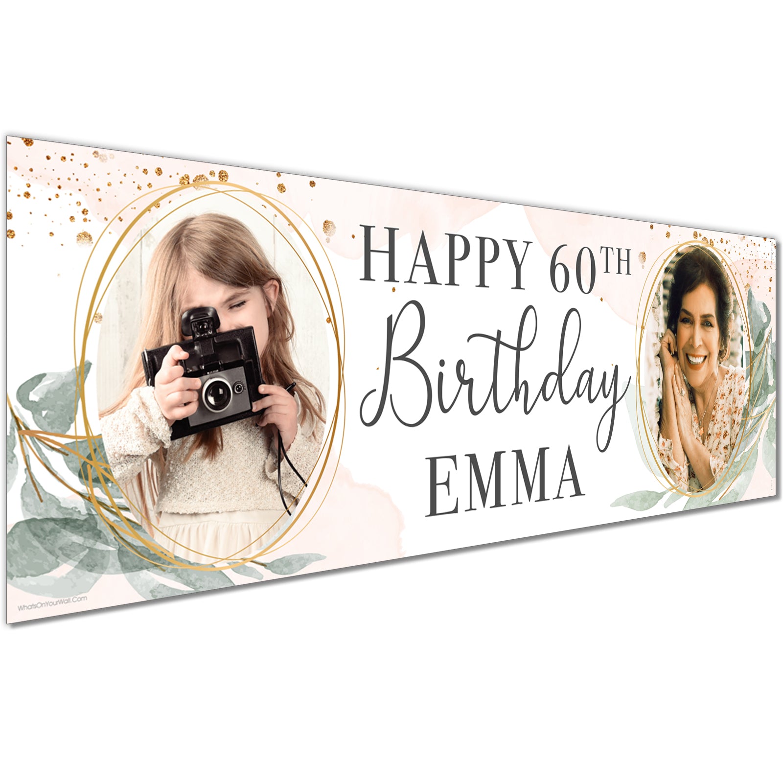 Personalised Birthday Banners in Party Blue Balloons design