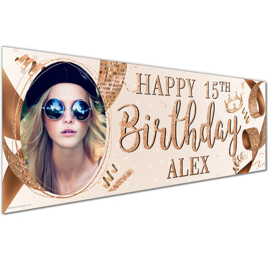 Personalised Birthday Banners in Party Bash Design 