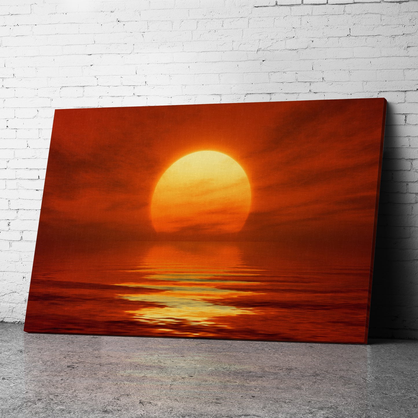 Canvas Wall Art of Red Sunrise Canvas Prints 