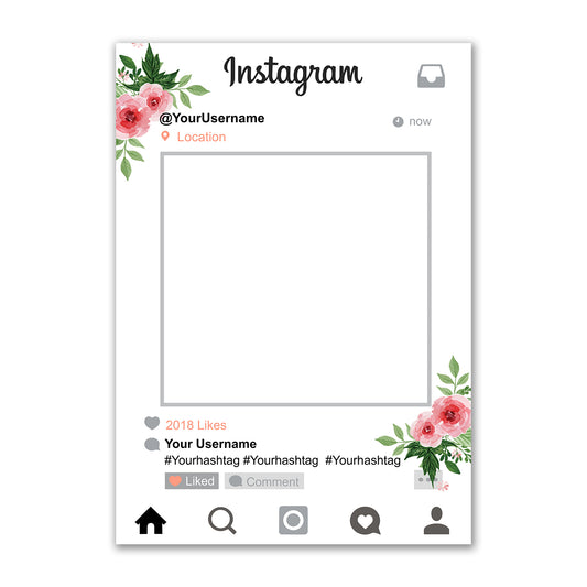 Instagram Social Media Personalised Selfie Frame Personalised Selfie Frame White 1