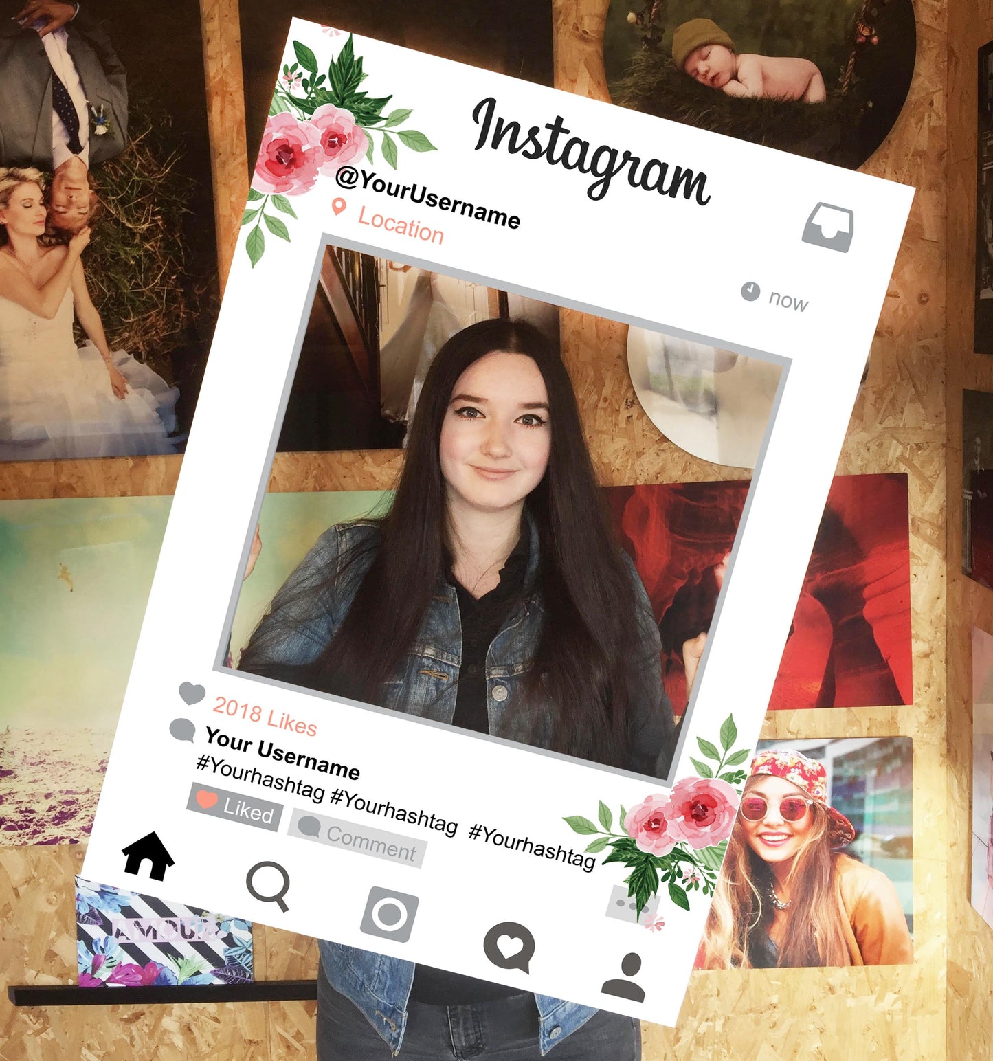 Instagram Social Media Personalised Selfie Frame Personalised Selfie Frame White 2