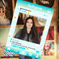 Instagram Social Media Personalised Selfie Frame  Photo Board Blue Floral