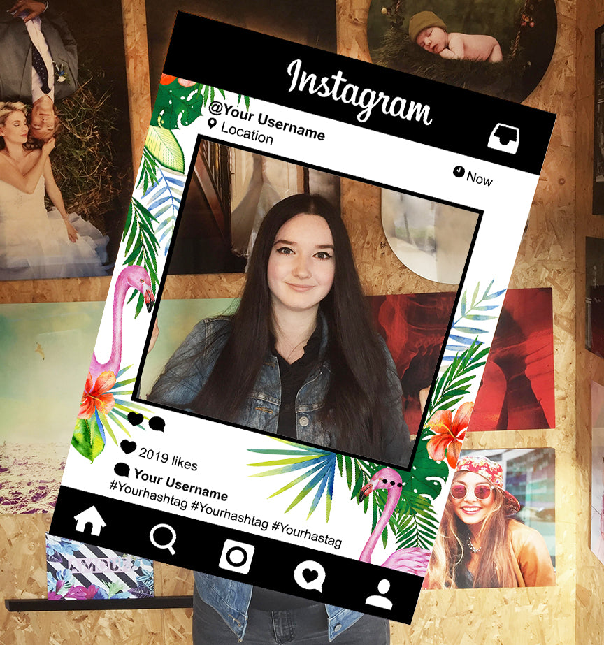 Tropical Instagram Social Media Photo Board Personalised Selfie Frame 1