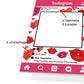 Personalised Selfie Frame Instagram Social Media Photo Board Pink Lips