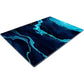 Glass Chopping Board for Kitchen in Teal Navy Gold Design 2